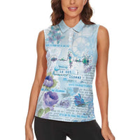 Mental Health Women Sleeveless Polo Shirt Healing Is Not Linear - Wonder Print Shop