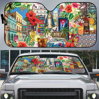 Cuba Libre Auto Sun Shade The Culture Of Cuba - Wonder Print Shop