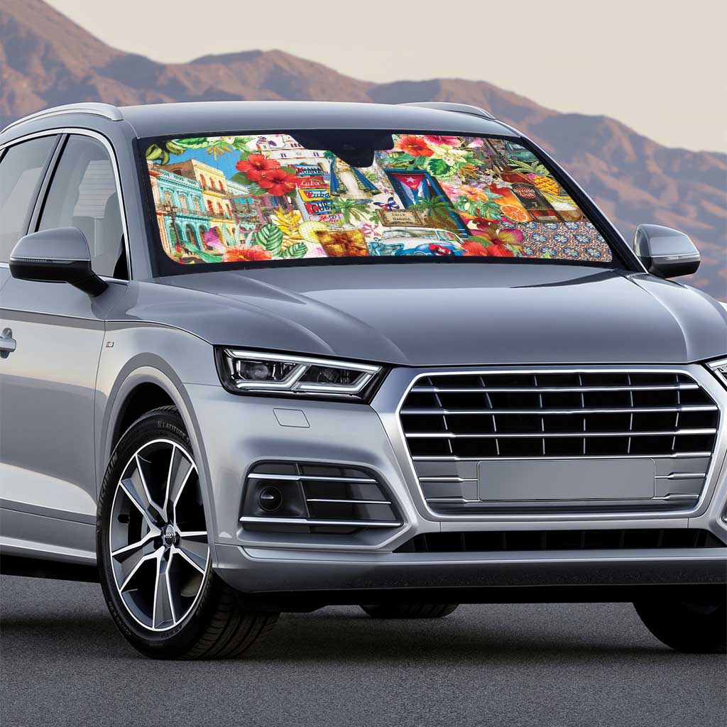 Cuba Libre Auto Sun Shade The Culture Of Cuba - Wonder Print Shop