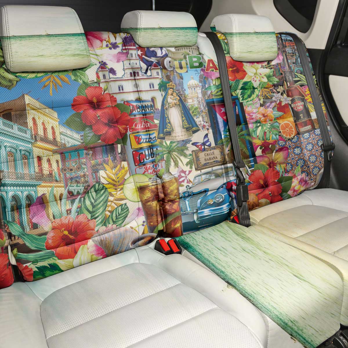 Cuba Libre Back Car Seat Cover The Culture Of Cuba - Wonder Print Shop