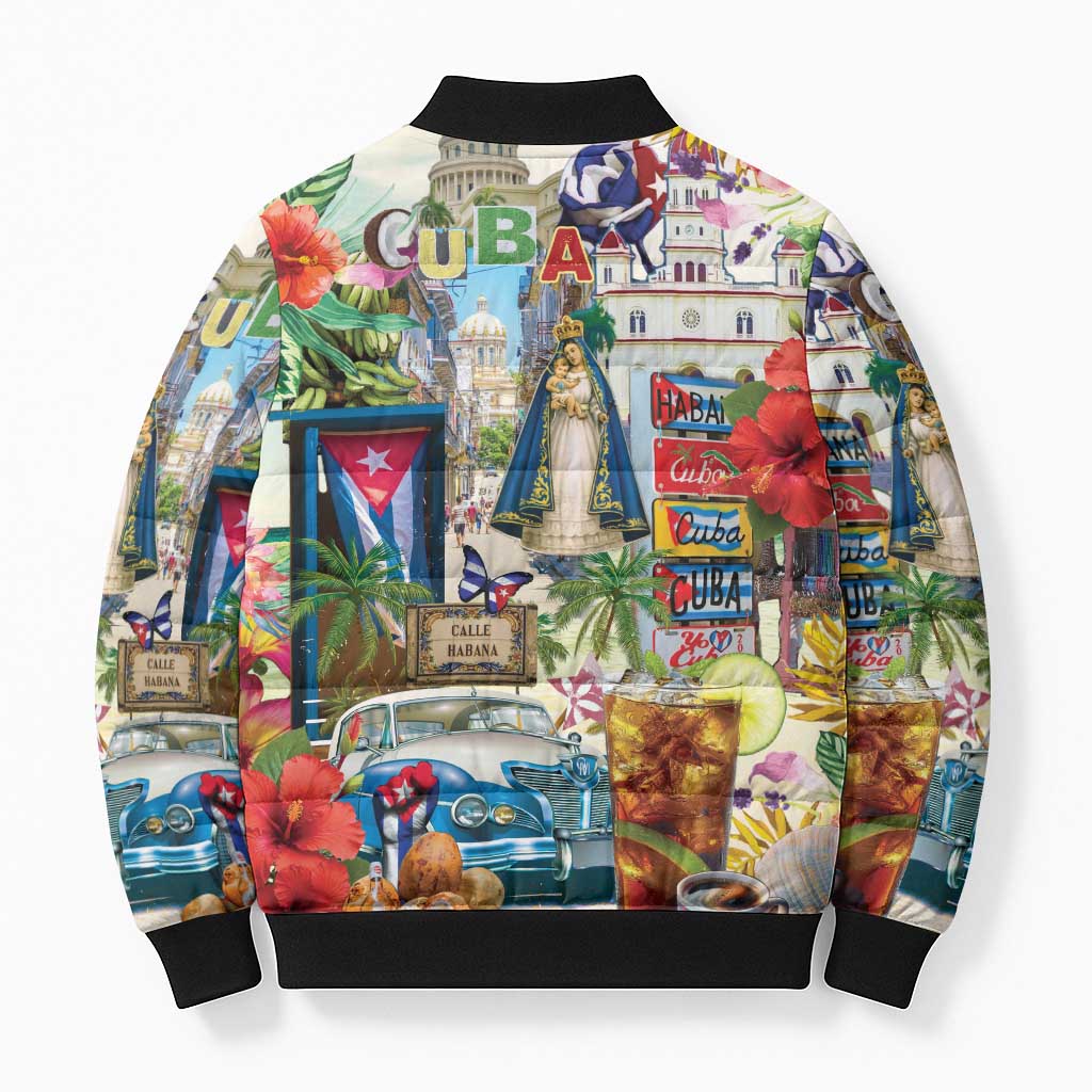 Cuba Libre Bomber Puffer Jacket The Culture Of Cuba - Wonder Print Shop