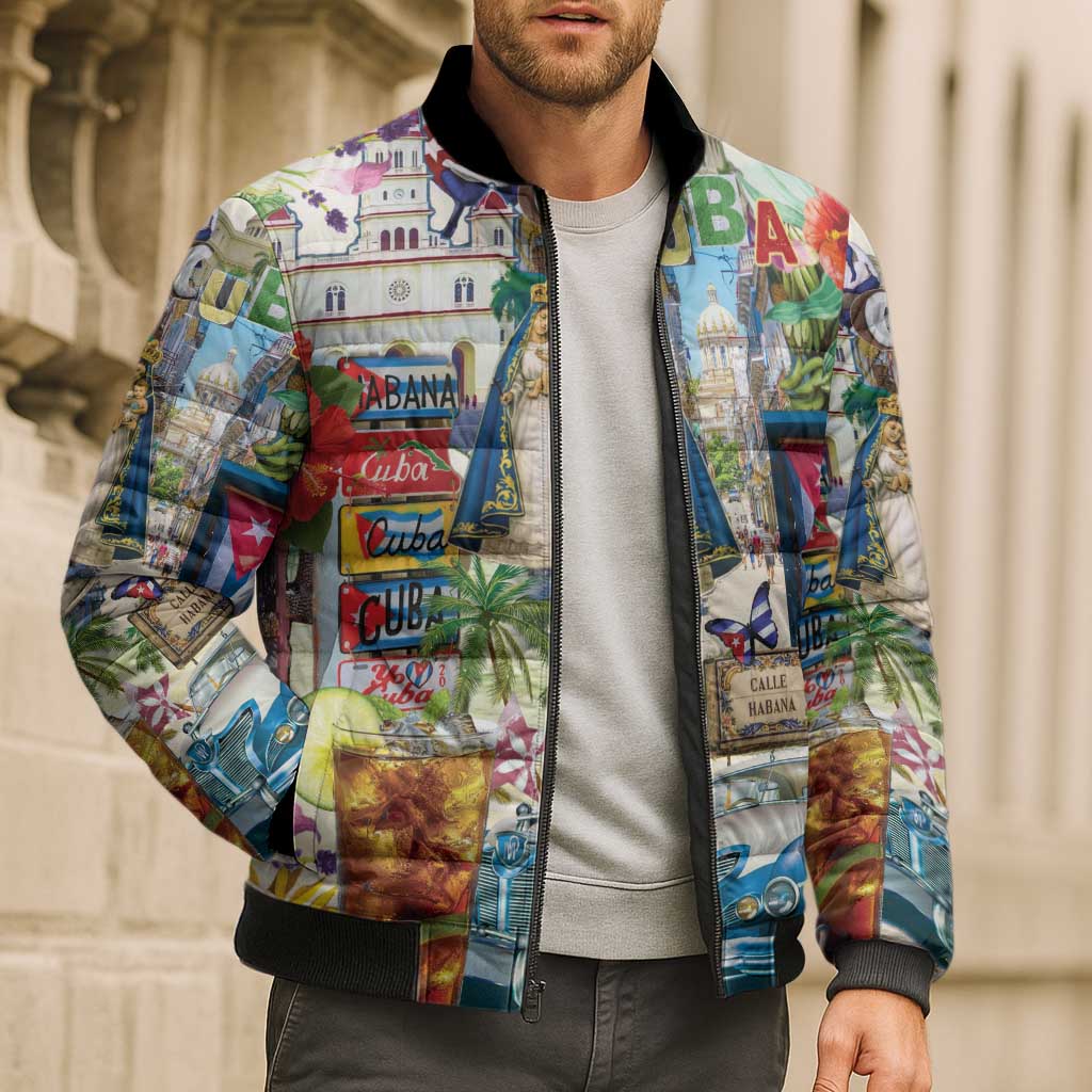 Cuba Libre Bomber Puffer Jacket The Culture Of Cuba - Wonder Print Shop