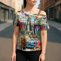 Cuba Libre Cross Shoulder Shirt The Culture Of Cuba - Wonder Print Shop