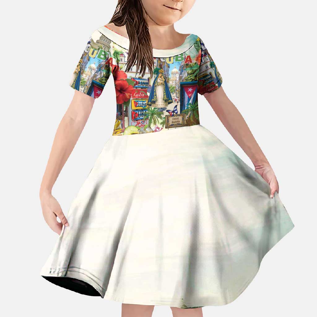 Cuba Libre Family Matching Long Sleeve Bodycon Dress and Hawaiian Shirt The Culture Of Cuba - Wonder Print Shop