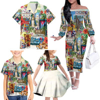 Cuba Libre Family Matching Off The Shoulder Long Sleeve Dress and Hawaiian Shirt The Culture Of Cuba - Wonder Print Shop