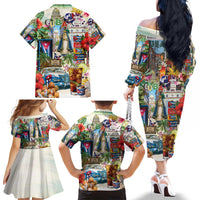 Cuba Libre Family Matching Off The Shoulder Long Sleeve Dress and Hawaiian Shirt The Culture Of Cuba - Wonder Print Shop