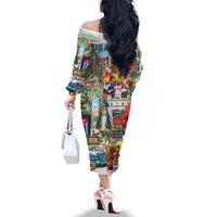Cuba Libre Family Matching Off The Shoulder Long Sleeve Dress and Hawaiian Shirt The Culture Of Cuba - Wonder Print Shop