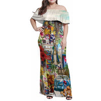 Cuba Libre Family Matching Off Shoulder Maxi Dress and Hawaiian Shirt The Culture Of Cuba - Wonder Print Shop