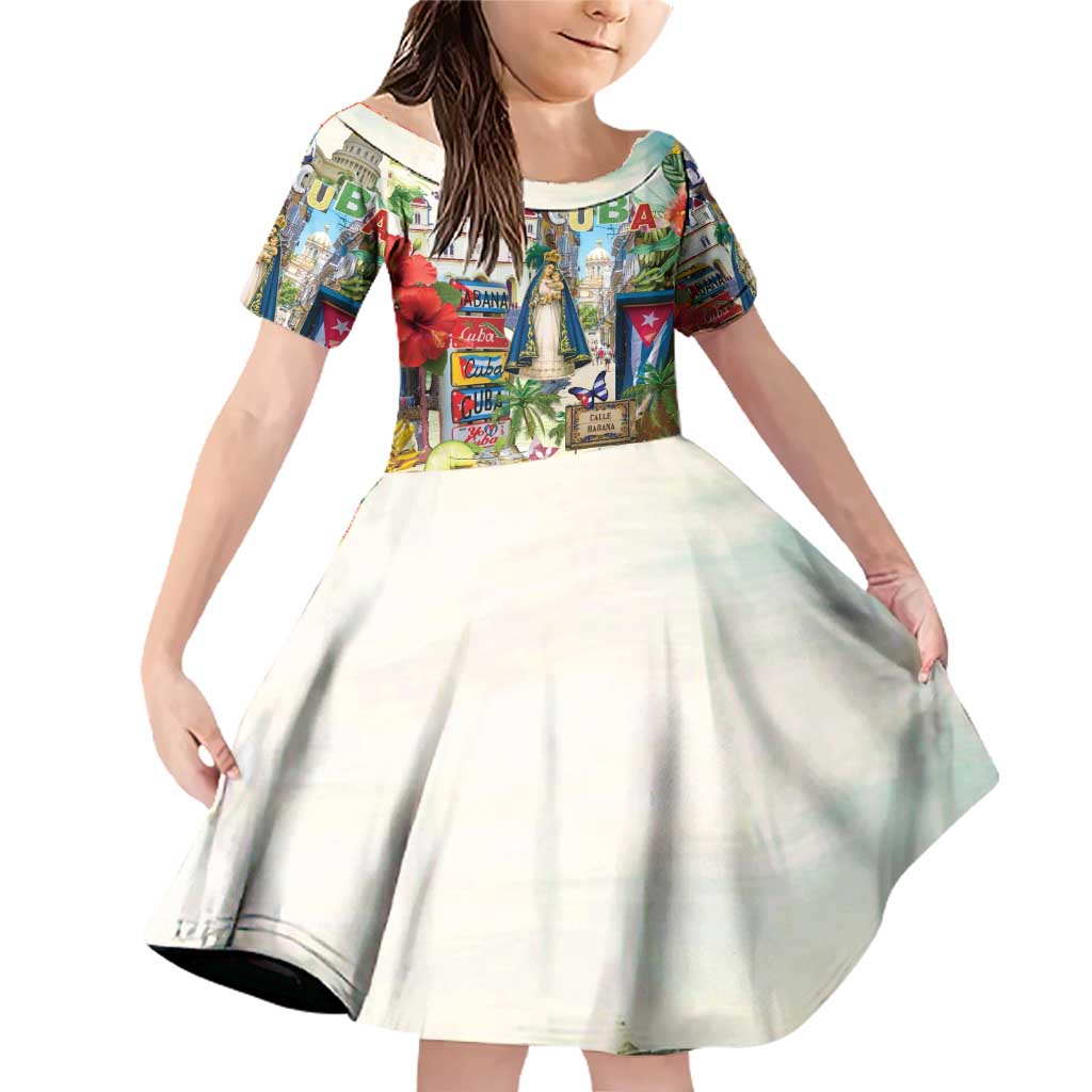 Cuba Libre Family Matching Off Shoulder Short Dress and Hawaiian Shirt The Culture Of Cuba - Wonder Print Shop