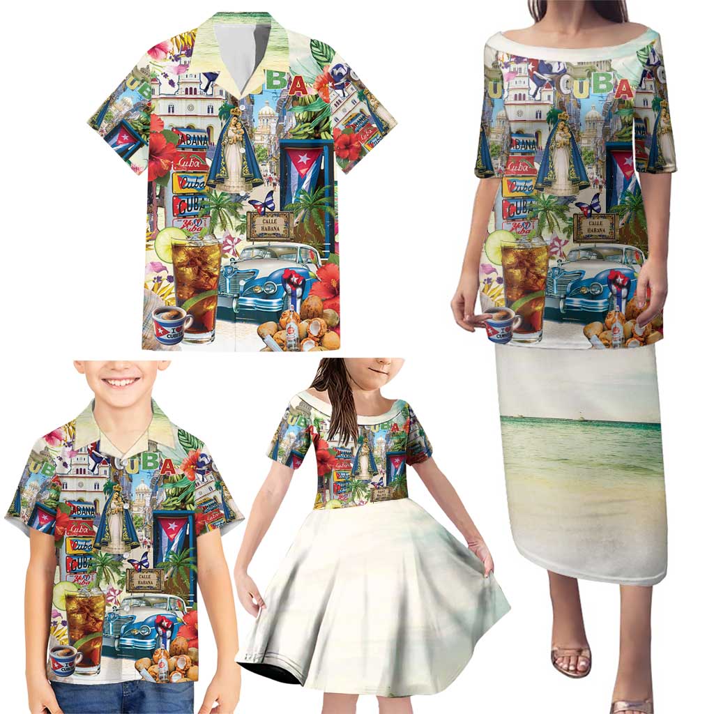 Cuba Libre Family Matching Puletasi and Hawaiian Shirt The Culture Of Cuba - Wonder Print Shop