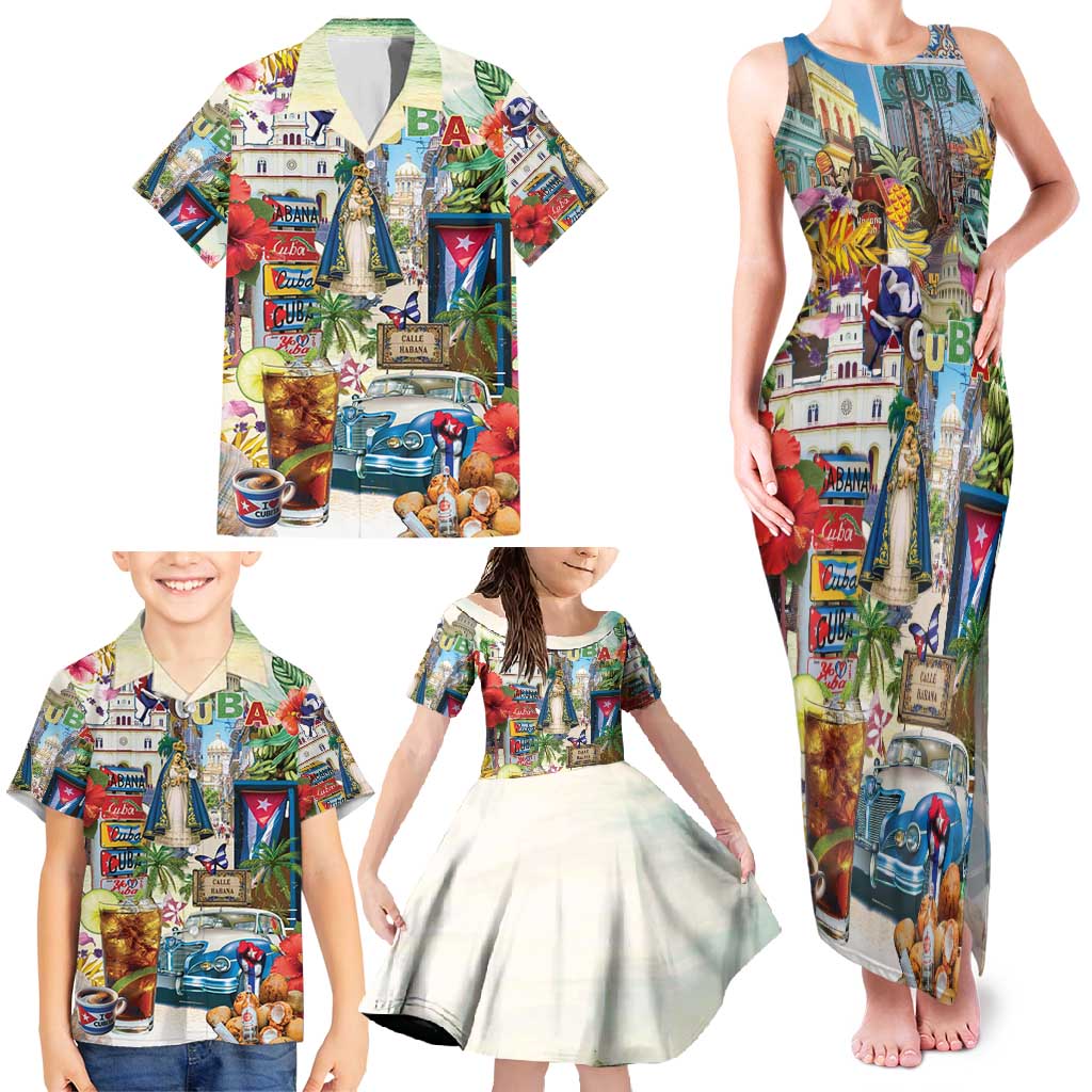 Cuba Libre Family Matching Tank Maxi Dress and Hawaiian Shirt The Culture Of Cuba - Wonder Print Shop
