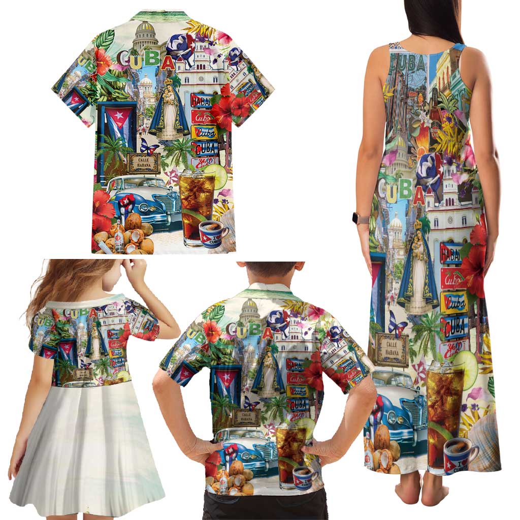Cuba Libre Family Matching Tank Maxi Dress and Hawaiian Shirt The Culture Of Cuba - Wonder Print Shop