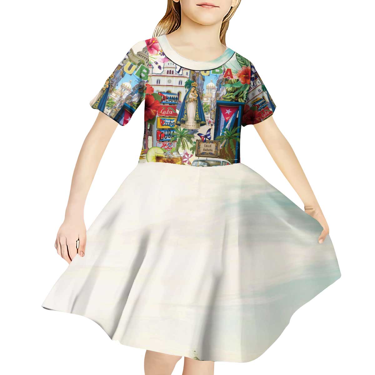 Cuba Libre Kid Short Sleeve Dress The Culture Of Cuba - Wonder Print Shop
