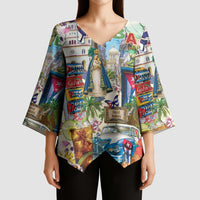 Cuba Libre Kimono Sleeve Blouse The Culture Of Cuba - Wonder Print Shop