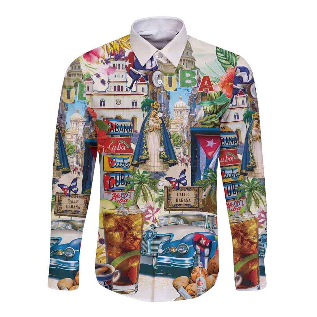 Cuba Libre Long Sleeve Button Shirt The Culture Of Cuba - Wonder Print Shop