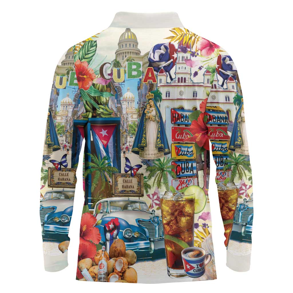 Cuba Libre Long Sleeve Polo Shirt The Culture Of Cuba - Wonder Print Shop