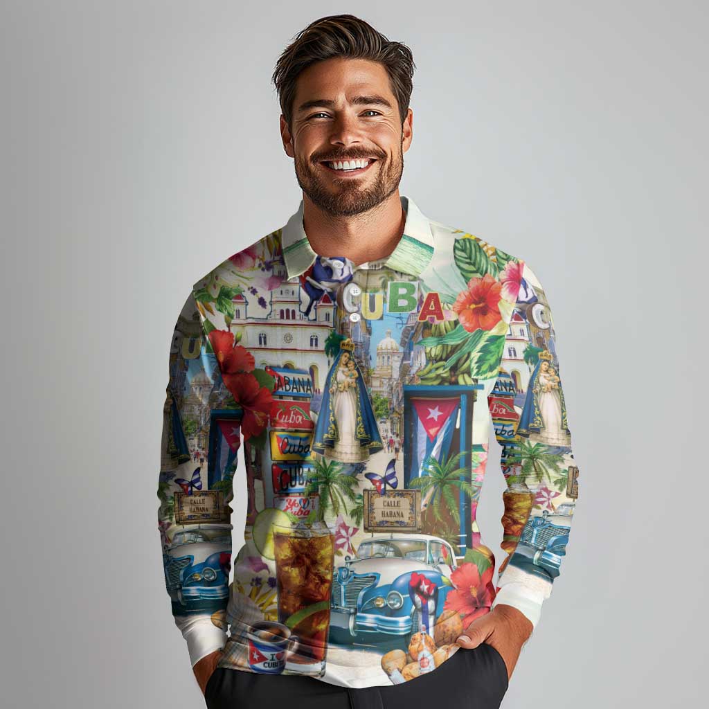 Cuba Libre Long Sleeve Polo Shirt The Culture Of Cuba - Wonder Print Shop