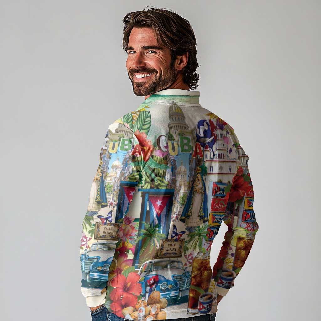 Cuba Libre Long Sleeve Polo Shirt The Culture Of Cuba - Wonder Print Shop