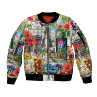 Cuba Libre Sleeve Zip Bomber Jacket The Culture Of Cuba - Wonder Print Shop