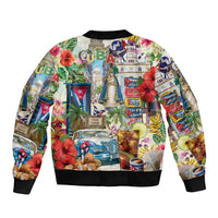 Cuba Libre Sleeve Zip Bomber Jacket The Culture Of Cuba - Wonder Print Shop