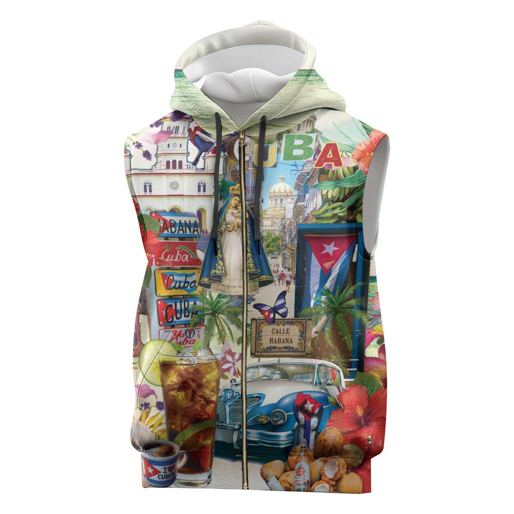 Cuba Libre Sleeveless Zip Hoodie The Culture Of Cuba - Wonder Print Shop