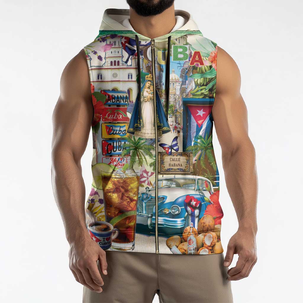 Cuba Libre Sleeveless Zip Hoodie The Culture Of Cuba - Wonder Print Shop