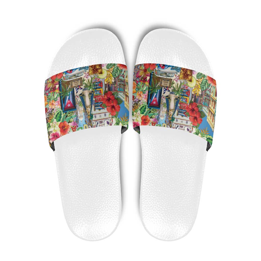 Cuba Libre Slide Sandals The Culture Of Cuba - Wonder Print Shop