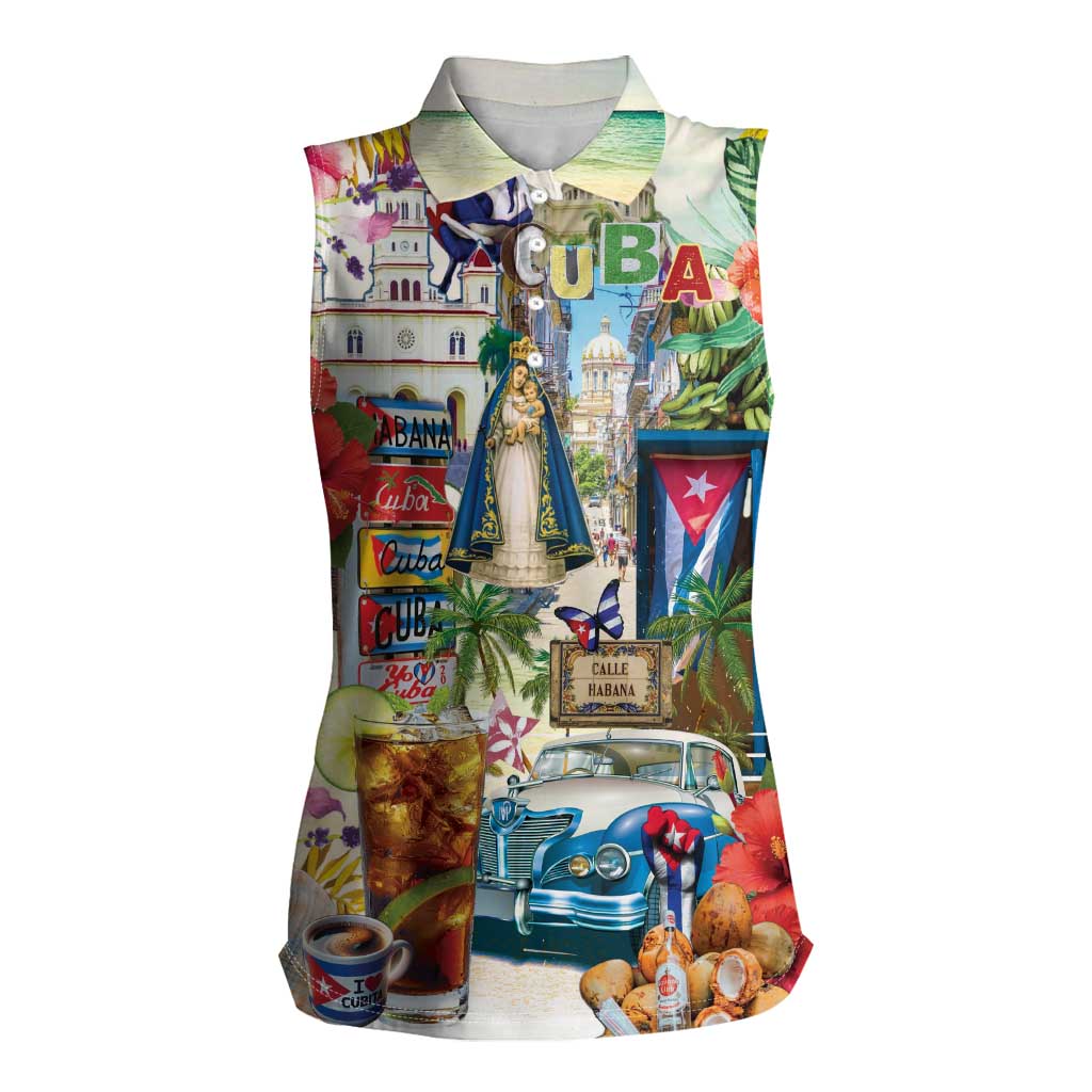 Cuba Libre Women Sleeveless Polo Shirt The Culture Of Cuba - Wonder Print Shop