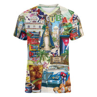 Cuba Libre Women V-Neck T-Shirt The Culture Of Cuba - Wonder Print Shop