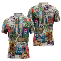 Cuba Libre Zipper Polo Shirt The Culture Of Cuba - Wonder Print Shop