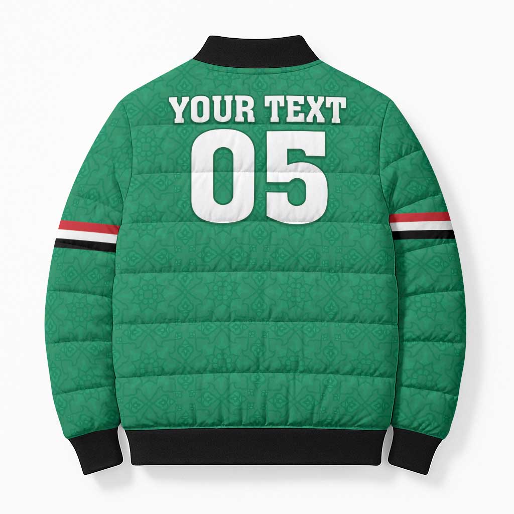 Custom Iraq Football Bomber Puffer Jacket Go Champions - Wonder Print Shop