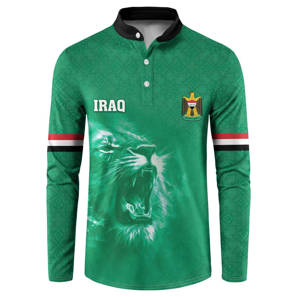 Custom Iraq Football Button Sweatshirt Go Champions - Wonder Print Shop