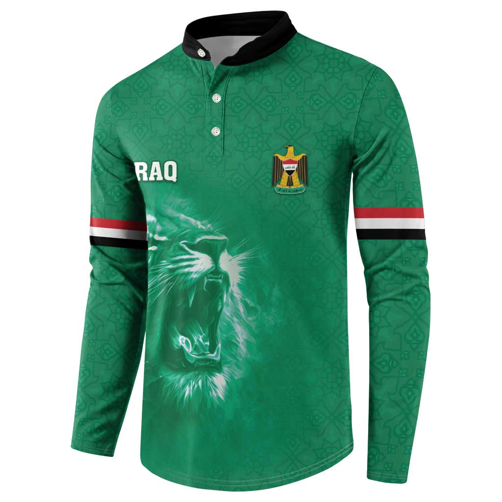 Custom Iraq Football Button Sweatshirt Go Champions - Wonder Print Shop