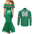 Custom Iraq Football Couples Matching Mermaid Dress and Long Sleeve Button Shirt Go Champions - Wonder Print Shop