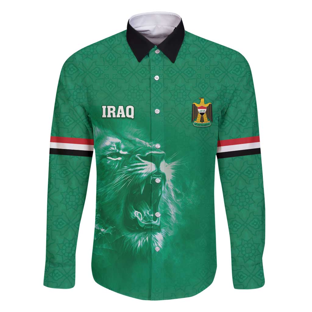 Custom Iraq Football Family Matching Long Sleeve Bodycon Dress and Hawaiian Shirt Go Champions - Wonder Print Shop