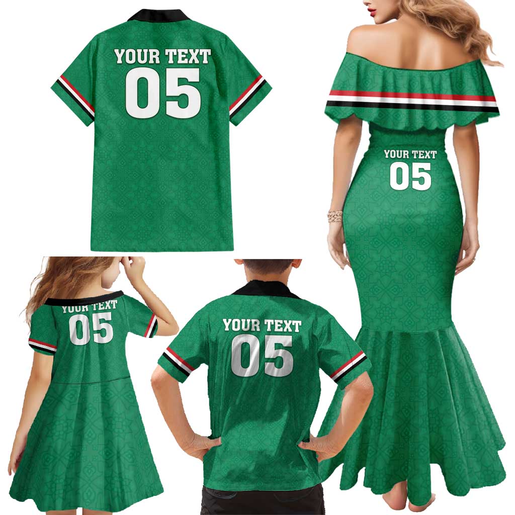 Custom Iraq Football Family Matching Mermaid Dress and Hawaiian Shirt Go Champions - Wonder Print Shop