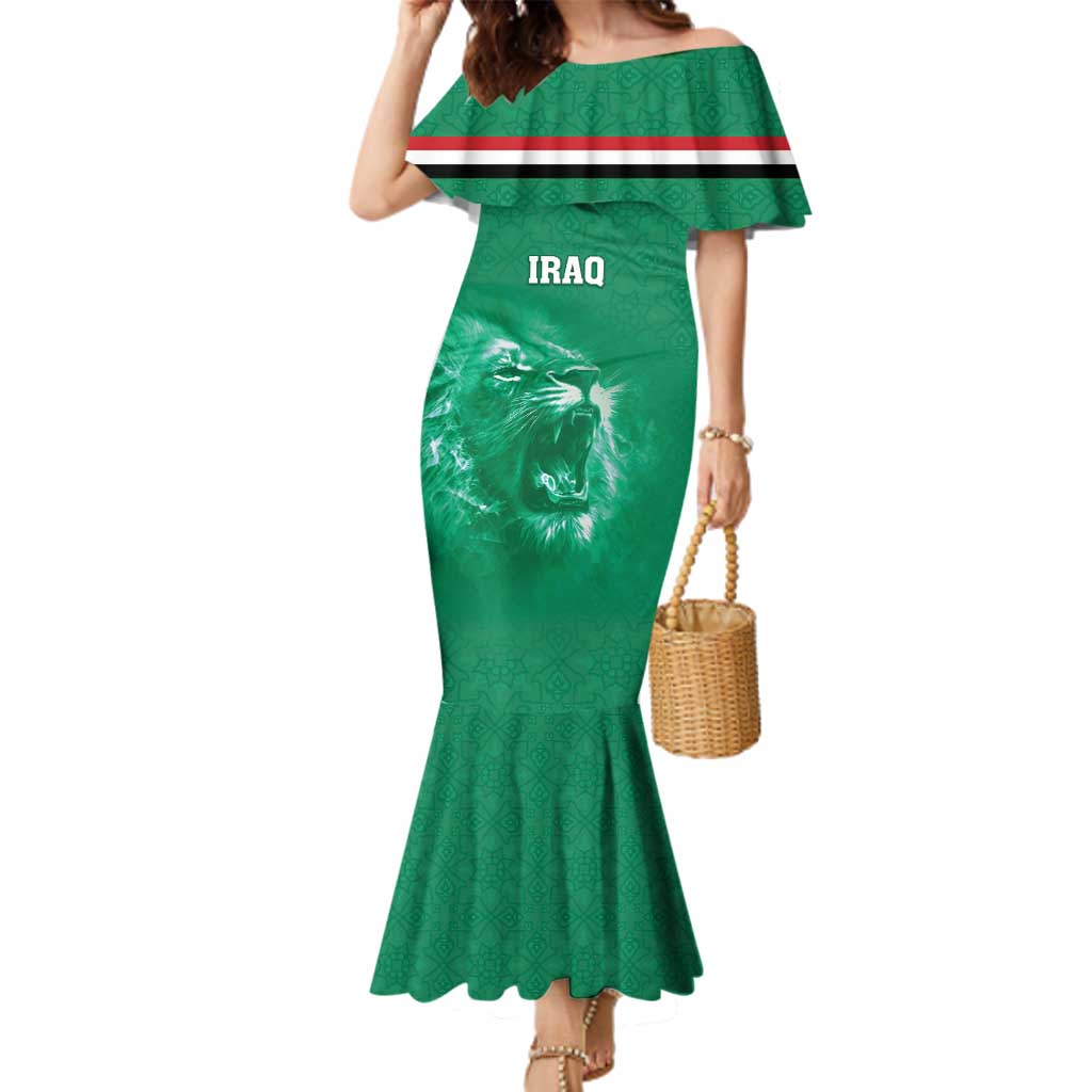 Custom Iraq Football Family Matching Mermaid Dress and Hawaiian Shirt Go Champions - Wonder Print Shop