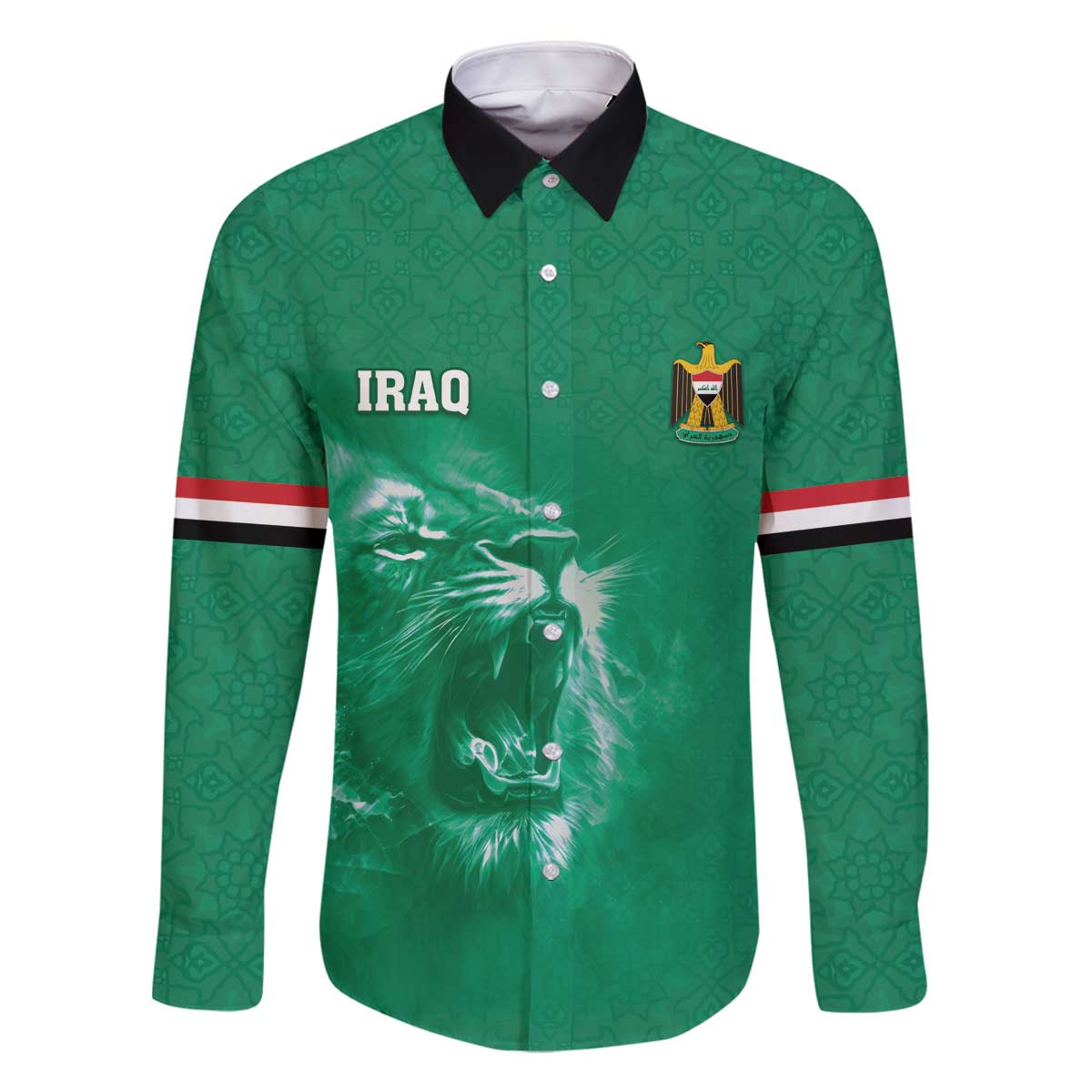 Custom Iraq Football Family Matching Off The Shoulder Long Sleeve Dress and Hawaiian Shirt Go Champions - Wonder Print Shop