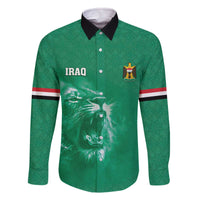 Custom Iraq Football Family Matching Off The Shoulder Long Sleeve Dress and Hawaiian Shirt Go Champions - Wonder Print Shop