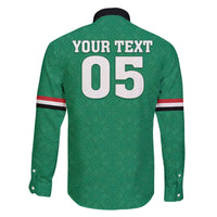 Custom Iraq Football Family Matching Off The Shoulder Long Sleeve Dress and Hawaiian Shirt Go Champions - Wonder Print Shop