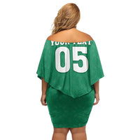 Custom Iraq Football Family Matching Off Shoulder Short Dress and Hawaiian Shirt Go Champions - Wonder Print Shop