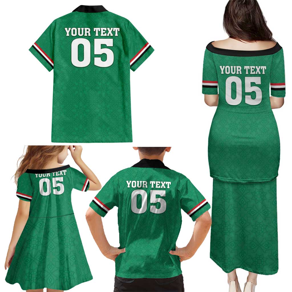 Custom Iraq Football Family Matching Puletasi and Hawaiian Shirt Go Champions - Wonder Print Shop