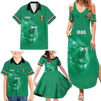 Custom Iraq Football Family Matching Summer Maxi Dress and Hawaiian Shirt Go Champions - Wonder Print Shop