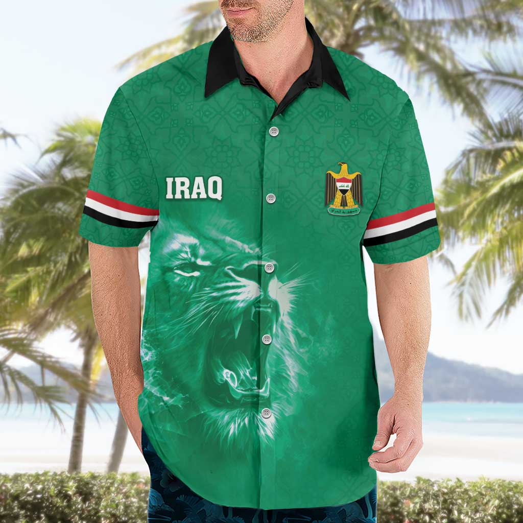 Custom Iraq Football Hawaiian Shirt Go Champions - Wonder Print Shop