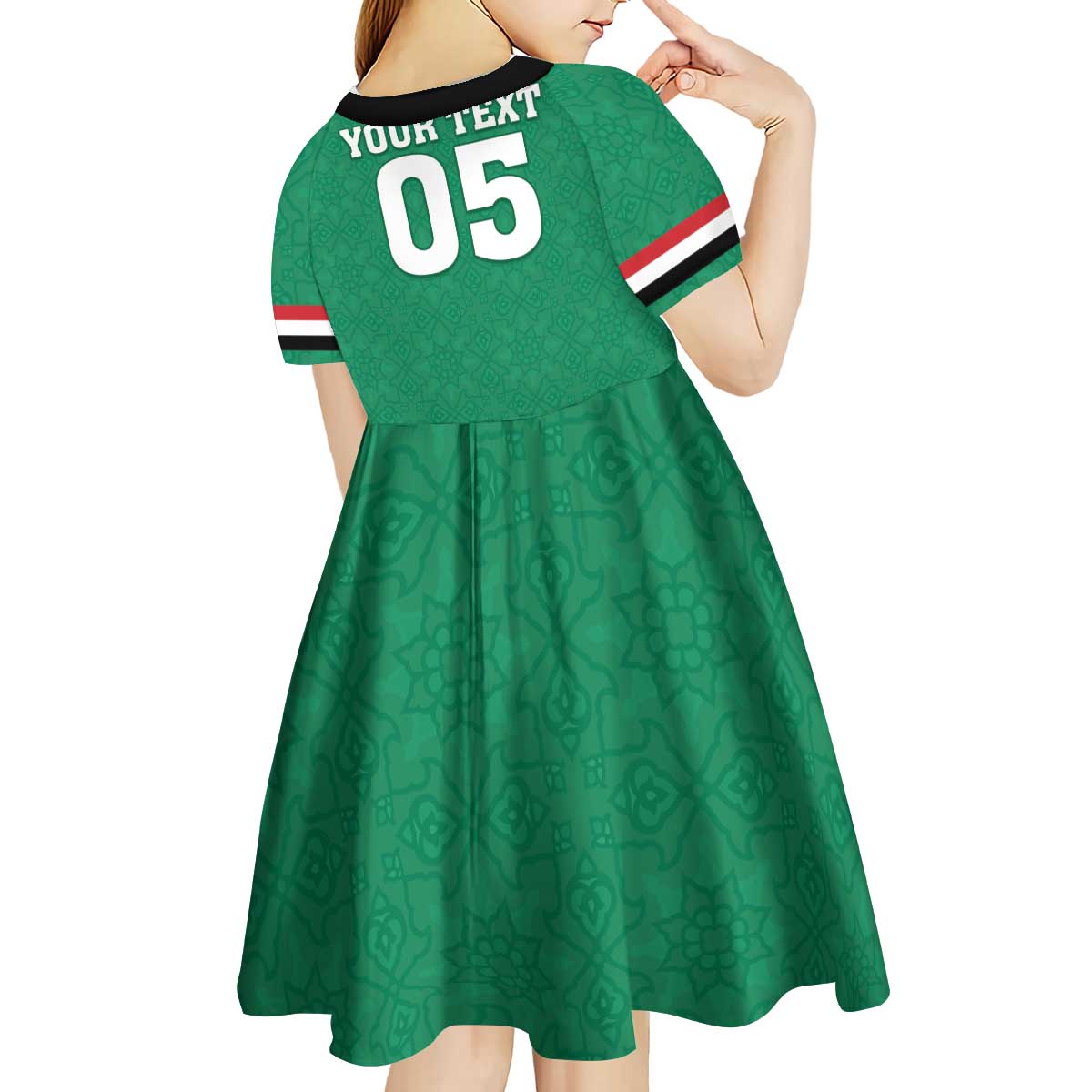 Custom Iraq Football Kid Short Sleeve Dress Go Champions - Wonder Print Shop