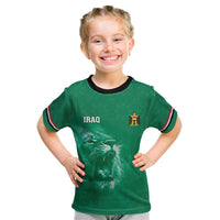 Custom Iraq Football Kid T Shirt Go Champions - Wonder Print Shop