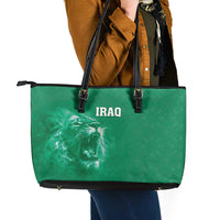 Iraq Football Leather Tote Bag Go Champions - Wonder Print Shop