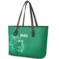 Iraq Football Leather Tote Bag Go Champions - Wonder Print Shop