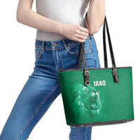 Iraq Football Leather Tote Bag Go Champions - Wonder Print Shop