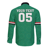 Custom Iraq Football Long Sleeve Button Shirt Go Champions - Wonder Print Shop